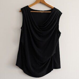 Lane Bryant Black Sleeveless Ruched Blouse Size 18/20